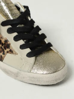 Sneakers Super-Star Golden Goose in pelle used e cavallino animalier