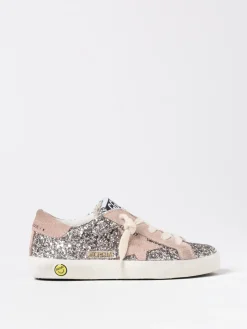 Sneakers Super-Star Golden Goose in camoscio used e glitter