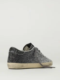 Sneakers Super-Star Golden Goose in pelle laminata e glitter used