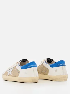 Sneakers Super-Star Golden Goose in mesh e pelle used