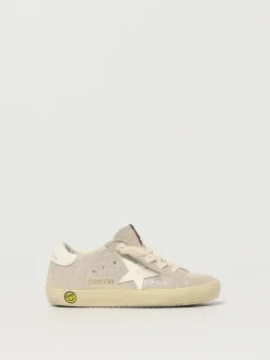 Sneakers Super-Star Golden Goose in camoscio lamè