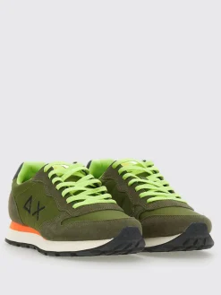 Sneakers Tom Fluo SUN68 in camoscio e mesh