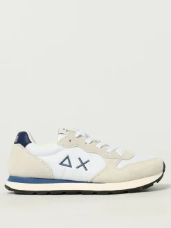 Sneakers Tom SUN68 in camoscio e nylon