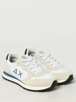 Sneakers Tom SUN68 in camoscio e nylon