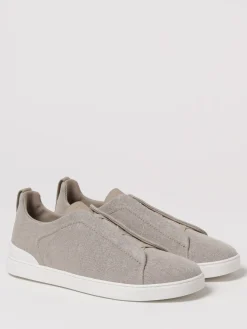 Sneakers Triple Stitch Zegna in cotone e lino