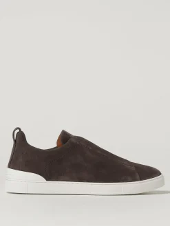 Sneakers Triple Stitch Zegna in camoscio