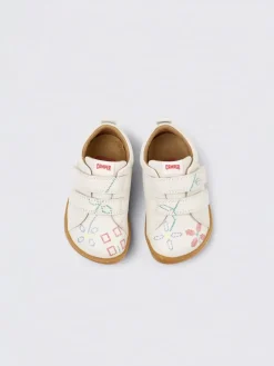 Sneakers Twins Camper in pelle con stampa floreale