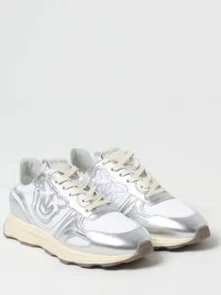 Sneakers Zoe Pinko in pelle laminata e nylon