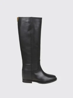 Stivale con zeppa interna Via Roma 15 in pelle