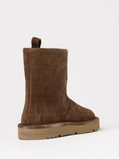 Stivaletto Apres Chic Fendi in camoscio con monogram FF all over