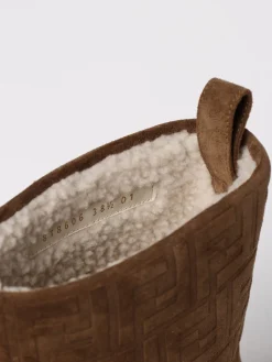 Stivaletto Apres Chic Fendi in camoscio con monogram FF all over