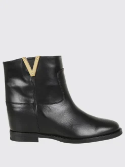 Stivaletto con zeppa interna Via Roma 15 in pelle