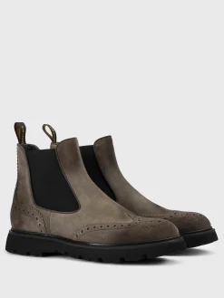 Stivaletto Doucal's in camoscio con motivo brogue