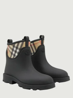 Stivaletto Marsh Stamp Burberry in gomma e canvas check