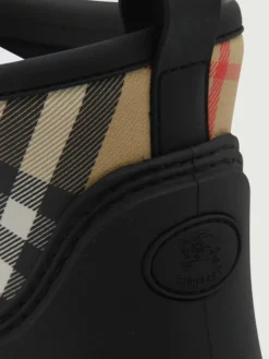 Stivaletto Marsh Stamp Burberry in gomma e canvas check