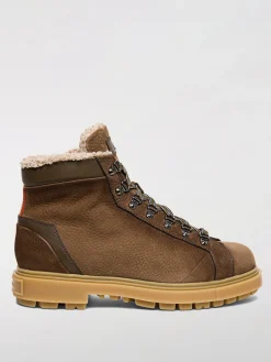 Stivaletto Santoni in nabuk martellato e shearling