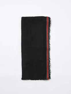 Stola GG Gucci in seta e cotone jacquard con fascia Web