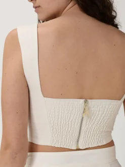 Top cropped Patrizia Pepe in misto lino