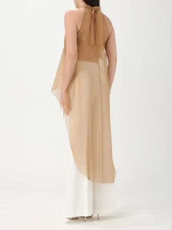 Top H Couture in misto seta con fiore