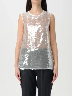 Top Lorena Antoniazzi in tessuto paillettato