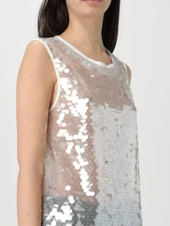 Top Lorena Antoniazzi in tessuto paillettato