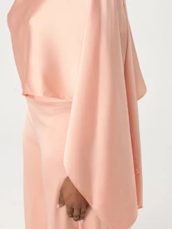 Top monospalla H Couture in raso