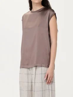 Top smanicato Brunello Cucinelli in seta