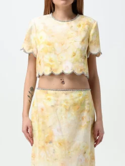 Top Zimmermann in lino con stampa floreale