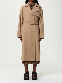 Trench a doppiopetto in misto lana Michael Kors