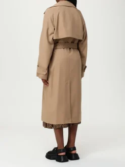 Trench a doppiopetto in misto lana Michael Kors