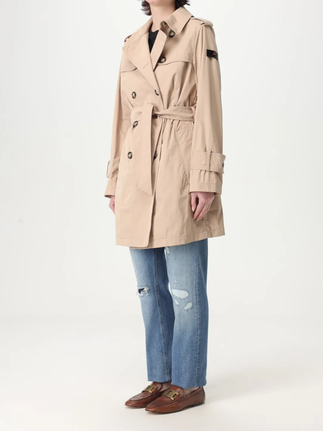 Trench a doppiopetto in poliestere Peuterey