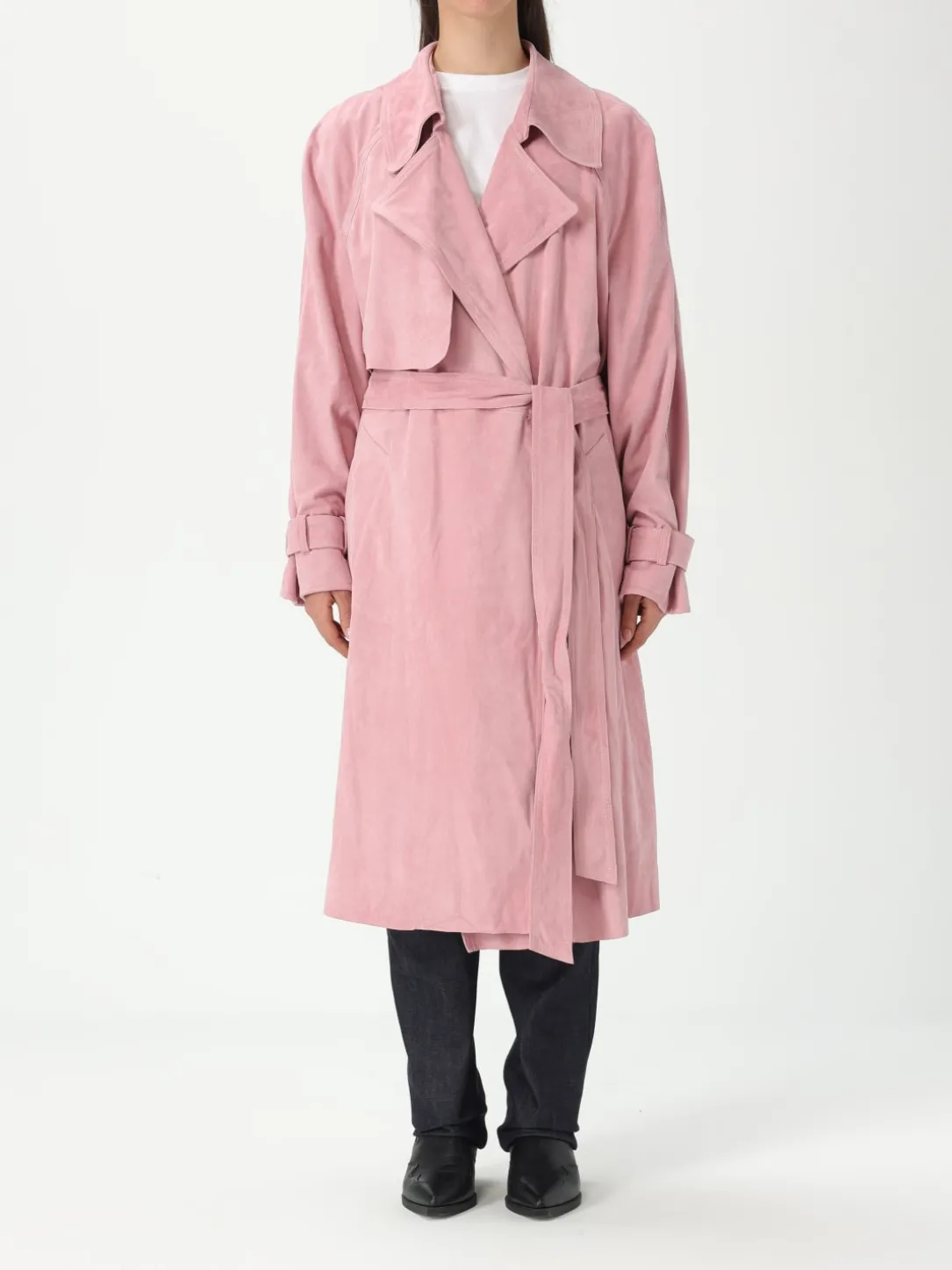 Trench a vestaglia Salvatore Santoro in pelle