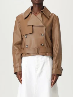 Trench doppiopetto Boss in pelle