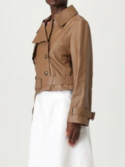 Trench doppiopetto Boss in pelle