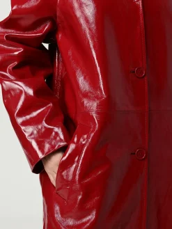 Trench Moschino Jeans in pelle verniciata