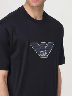 T-shirt a girocollo con logo Emporio Armani