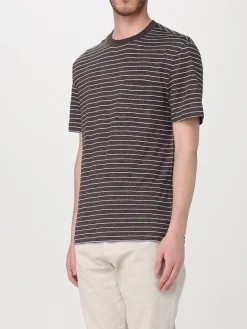 T-shirt a righe Brunello Cucinelli in lino