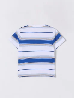 T-shirt a righe con logo Boss