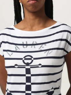 T-shirt a righe con logo Polo Ralph Lauren