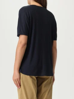 T-shirt a v Boss in misto lino