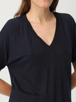 T-shirt a v Boss in misto lino