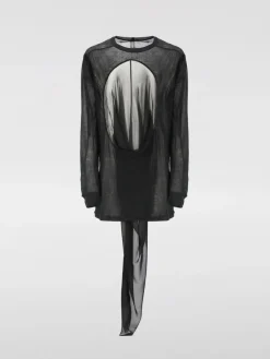 T-shirt asimmetrica Rick Owens in cotone e seta