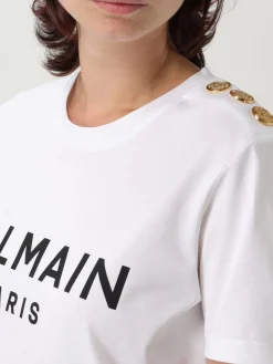 T-shirt Balmain in cotone con logo