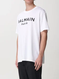 T-shirt Balmain in cotone con logo