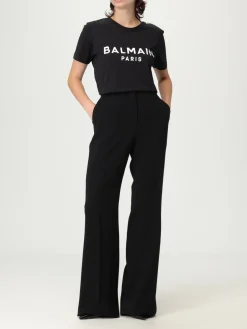 T-shirt Balmain in cotone con logo