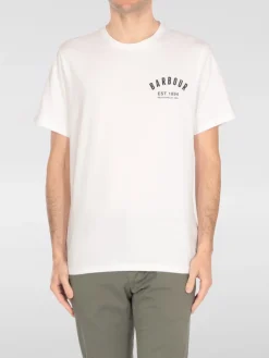 T-shirt Barbour in cotone con logo
