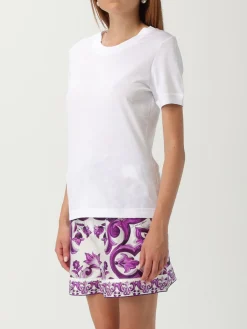 T-shirt basic con logo DG ricamato Dolce & Gabbana