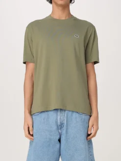 T-shirt basic in cotone con mini logo Lacoste