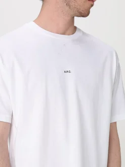 T-shirt basic in cotone con mini logo A.P.C.