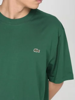 T-shirt basic in cotone con mini logo Lacoste